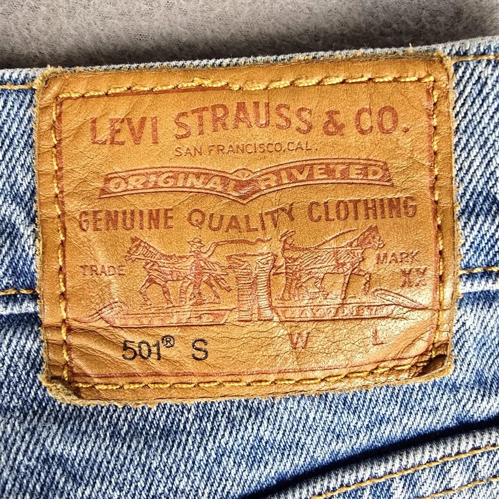 Levis 501 S Jeans Women W30 L28 Del Norte Premium Embroidered Western Button Fly